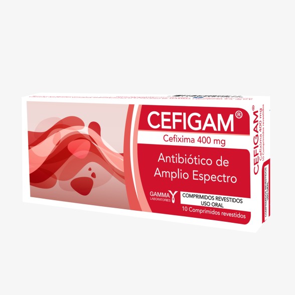 CEFIGAM (CEFIXIMA 400mg) COMPRIMIDOS REVESTIDOS