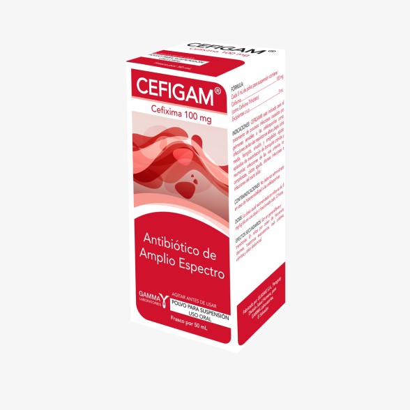 CEFIGAM (CEFIXIMA 100mg) POLVO PARA SUSPENSION ORAL