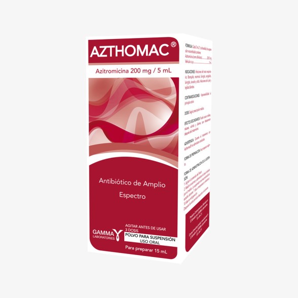 AZTHOMAC (AZITROMICINA) 200 mg /5 mL  POLVO PARA SUSPENSION ORAL