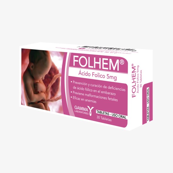 FOLHEM 5 MG TABLETAS